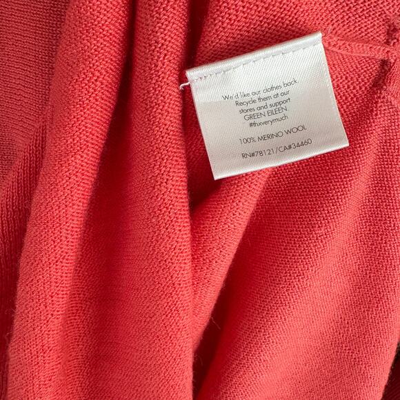 Eileen Fisher Merino Wool Tunic Sweater S Pink Coastal Capsule Minimalist Prep - Picture 3 of 6